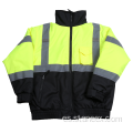 Construcción impermeable Parka de invierno Hi Vis Bomber Chaqueta